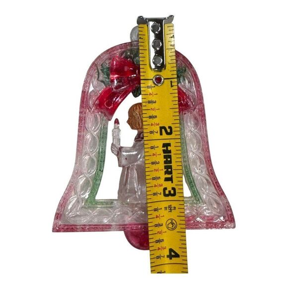 Vintage Christmas Ornaments Set Of 3 McCrory Bradley Santa Angel Designs Plastic - Picture 5 of 7